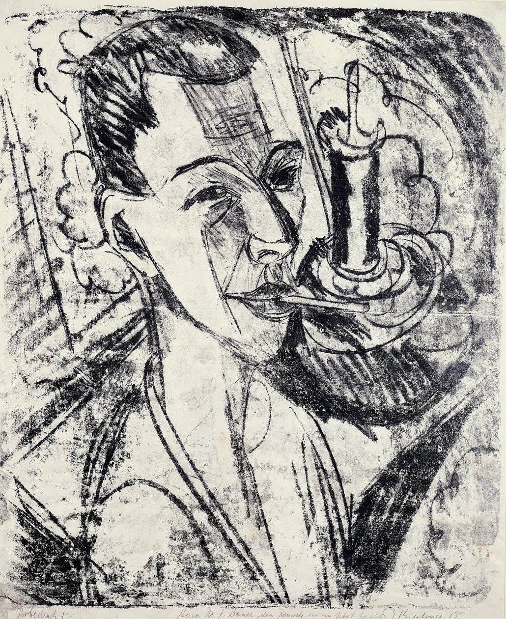 Autoportrét s cigaretou od Ernst Ludwig Kirchner