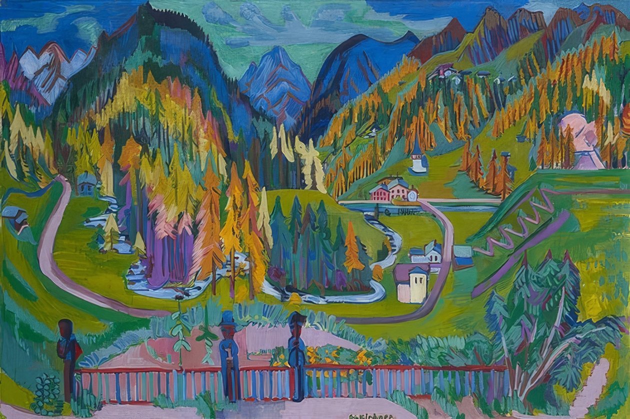 Sertigtal na podzim. 1925-26 od Ernst Ludwig Kirchner