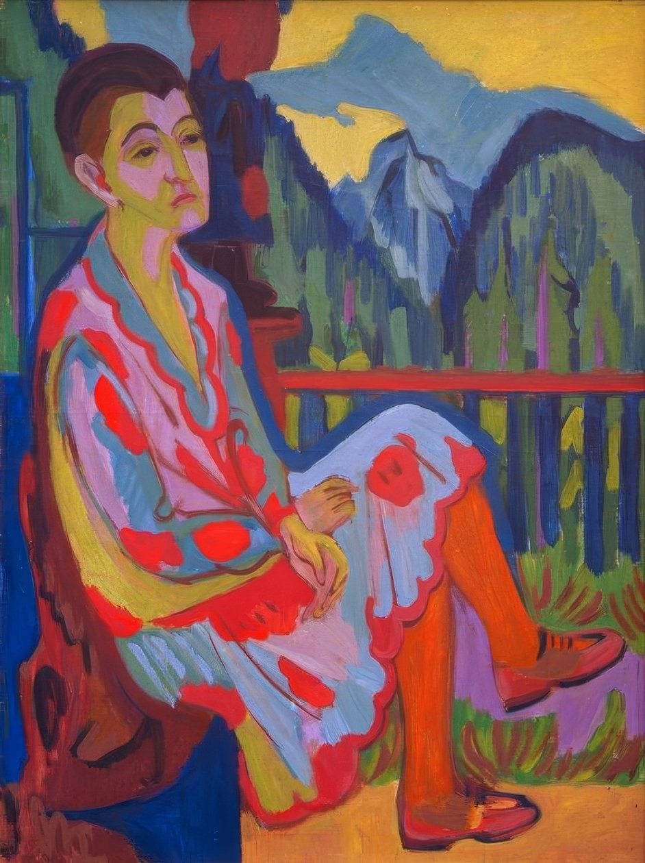 Sedící dáma (Erna Kirchner) od Ernst Ludwig Kirchner