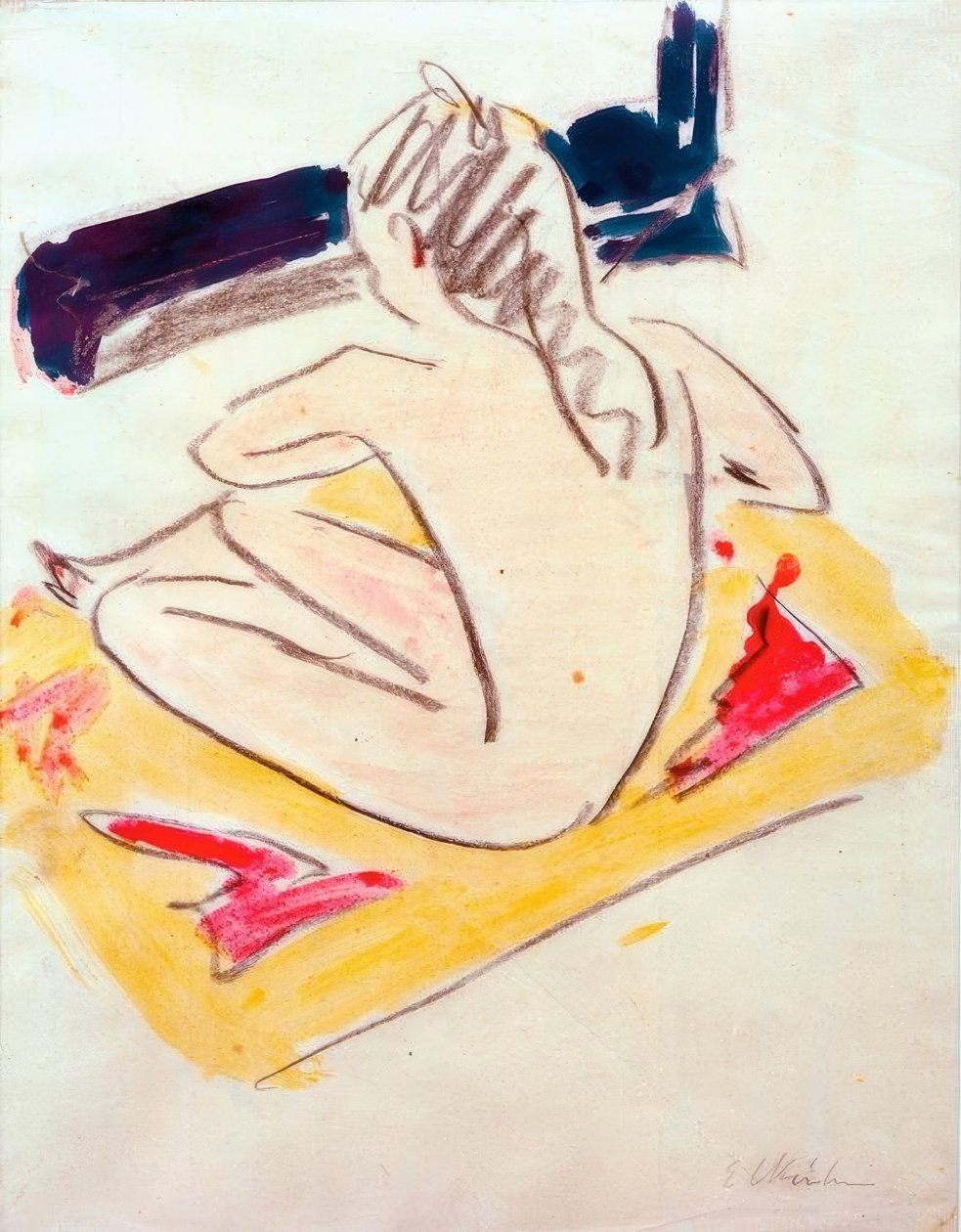 Sedící Fränzi od Ernst Ludwig Kirchner