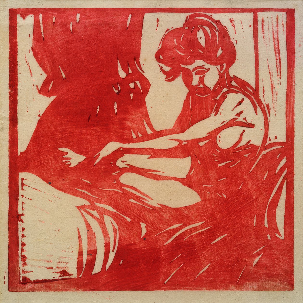 Sedící nahá dívka od Ernst Ludwig Kirchner