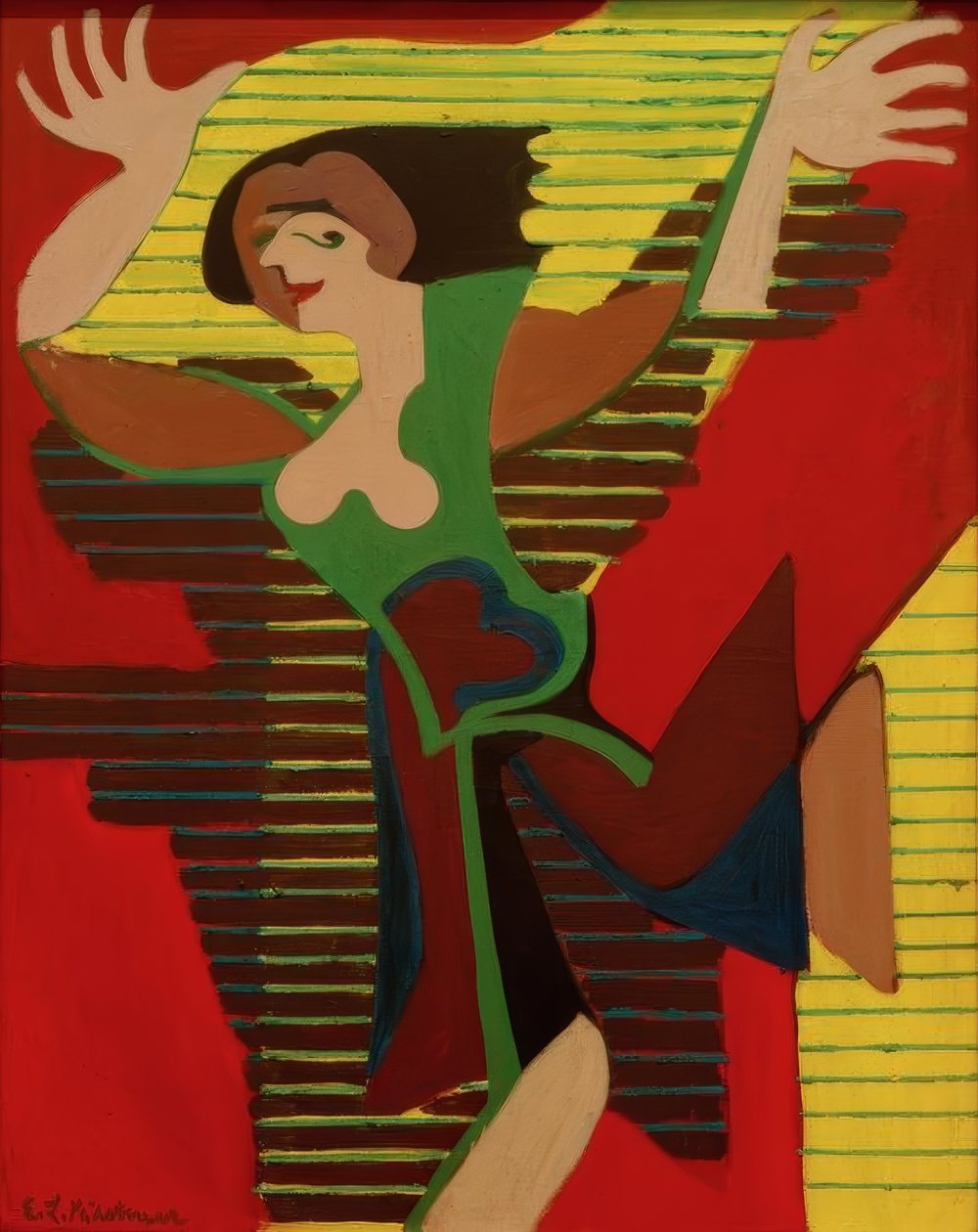 Skákající tanečnice. Gret Palucca od Ernst Ludwig Kirchner