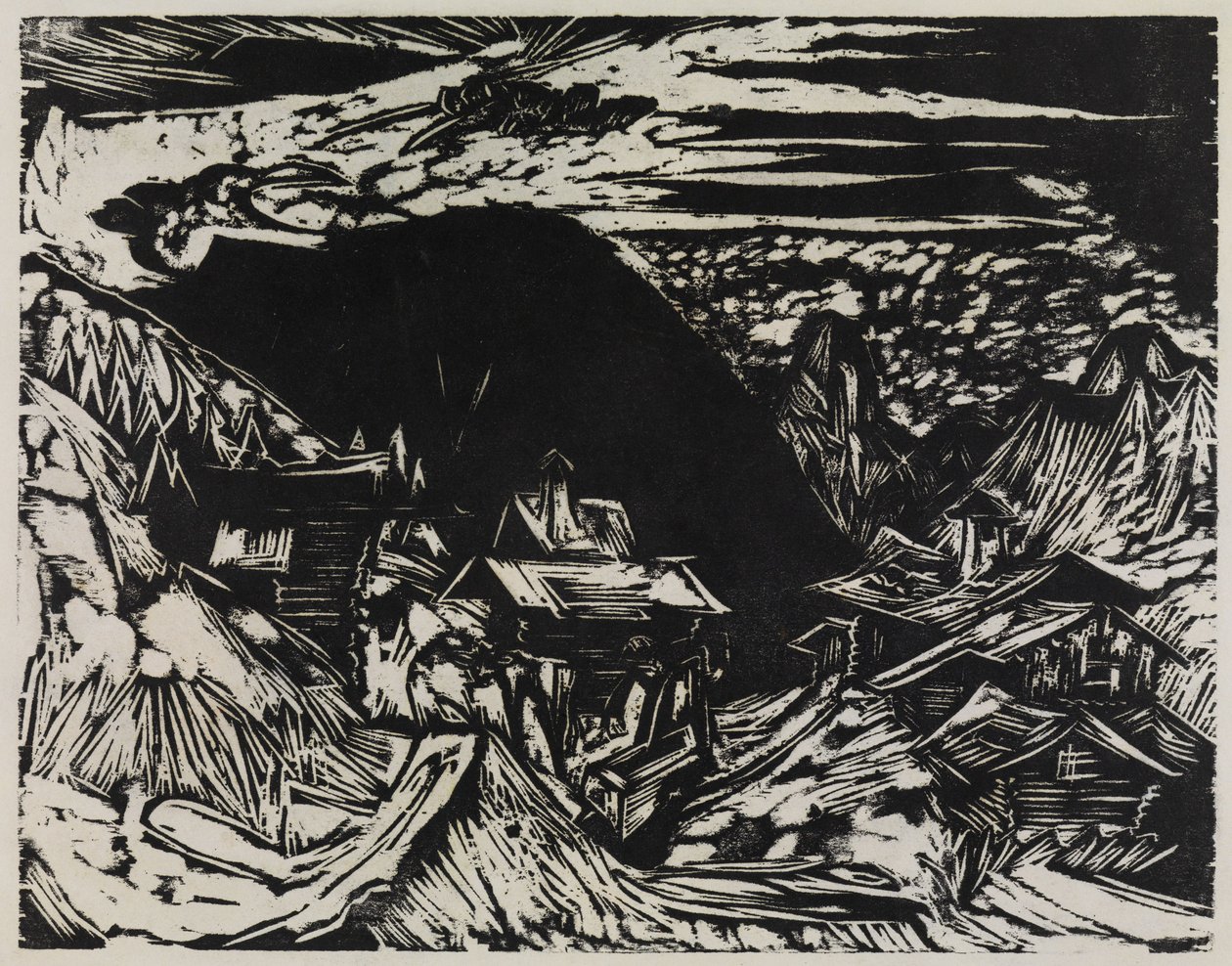 Stafelalp s horami Altein a Tinzenhorn od Ernst Ludwig Kirchner