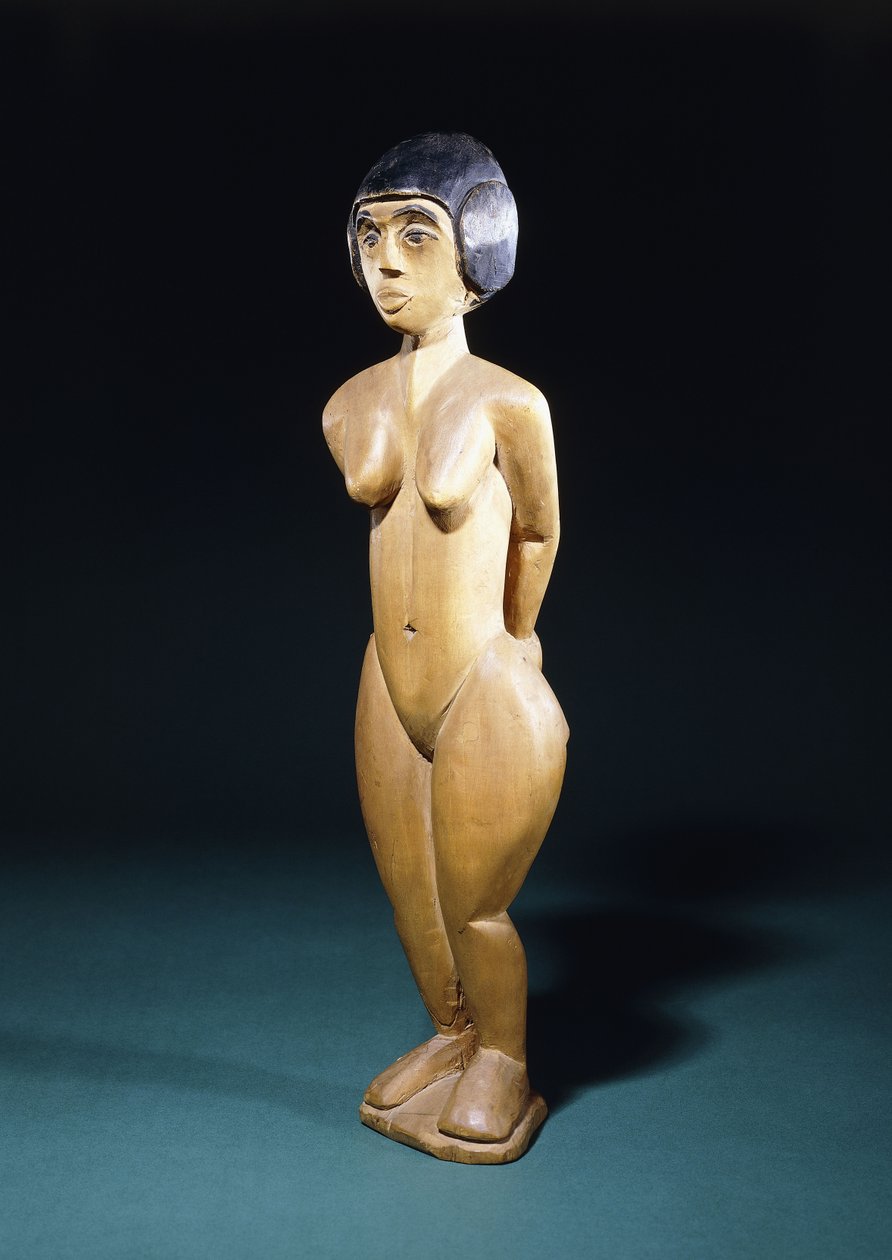 stojící dívky; Stojící dívka, kolem 1914-1915 od Ernst Ludwig Kirchner