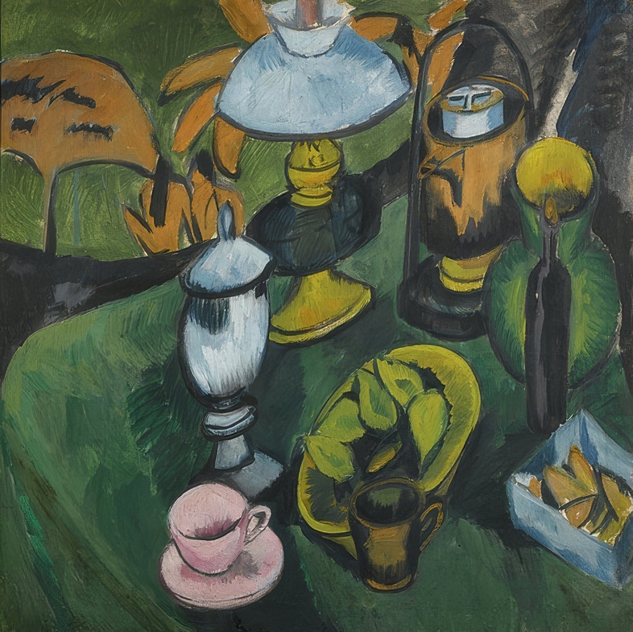 Zátiší s lampou. Kolem roku 1911 od Ernst Ludwig Kirchner
