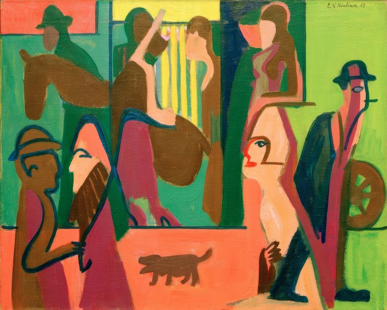 Cesta za soumraku od Ernst Ludwig Kirchner