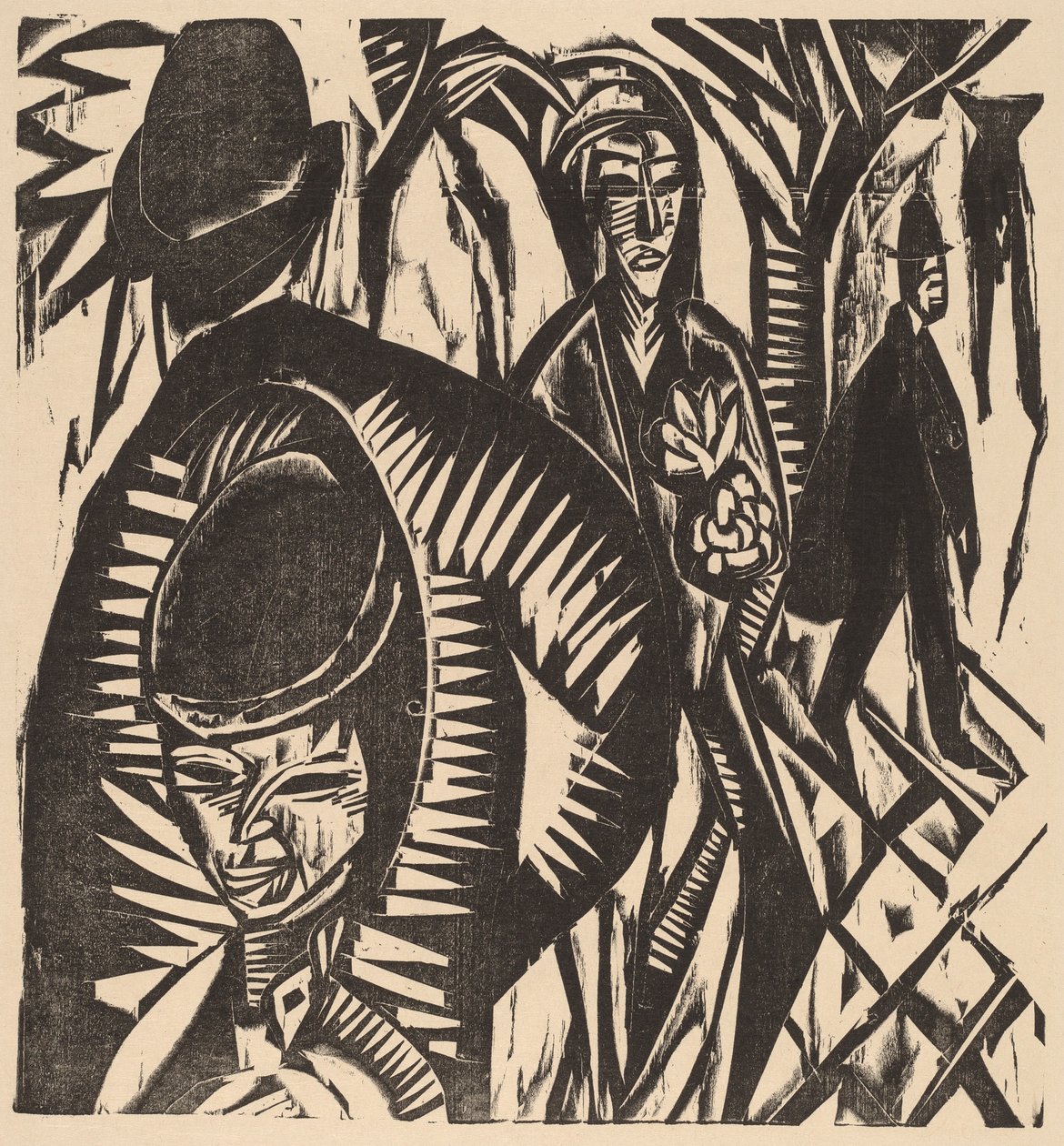 Pouliční scéna po dešti od Ernst Ludwig Kirchner