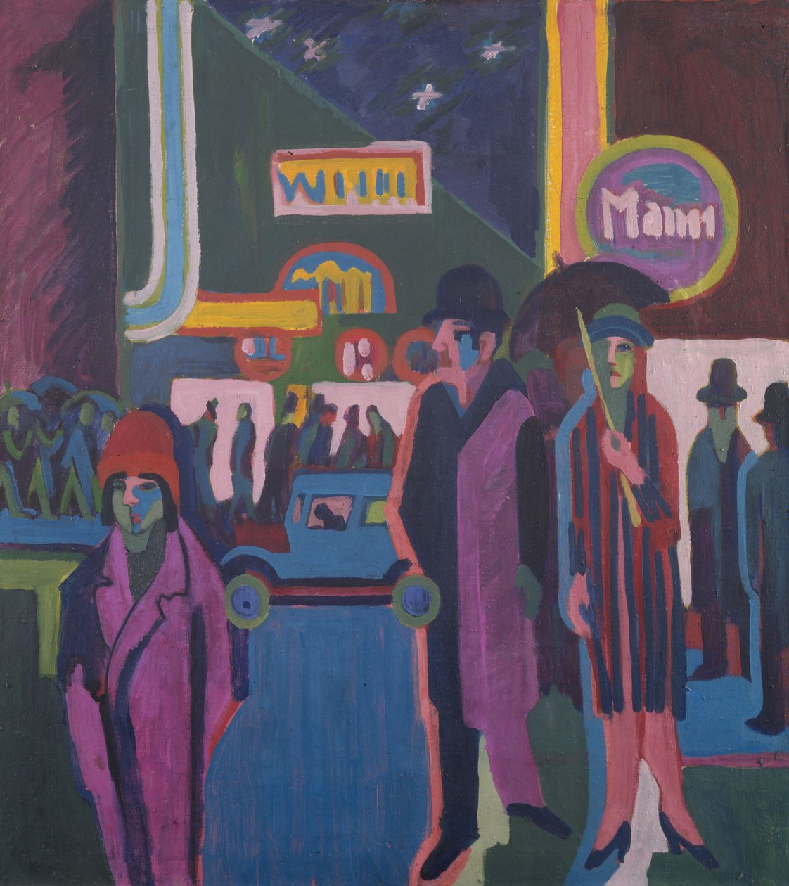 Noční scéna na ulici od Ernst Ludwig Kirchner