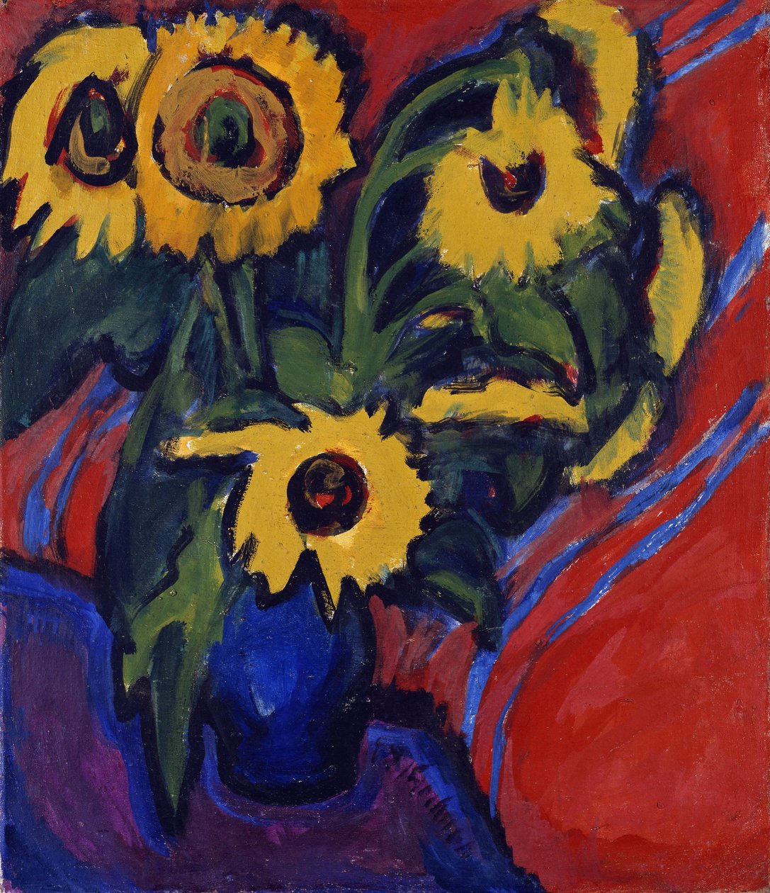 Slunečnice, 1909-18 od Ernst Ludwig Kirchner