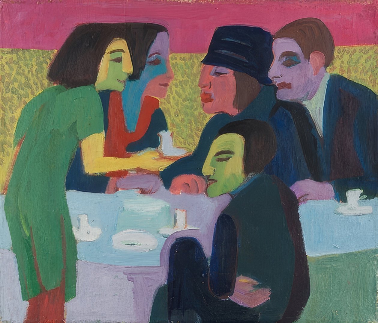 Scéna v kavárně. Kolem roku 1926 od Ernst Ludwig Kirchner