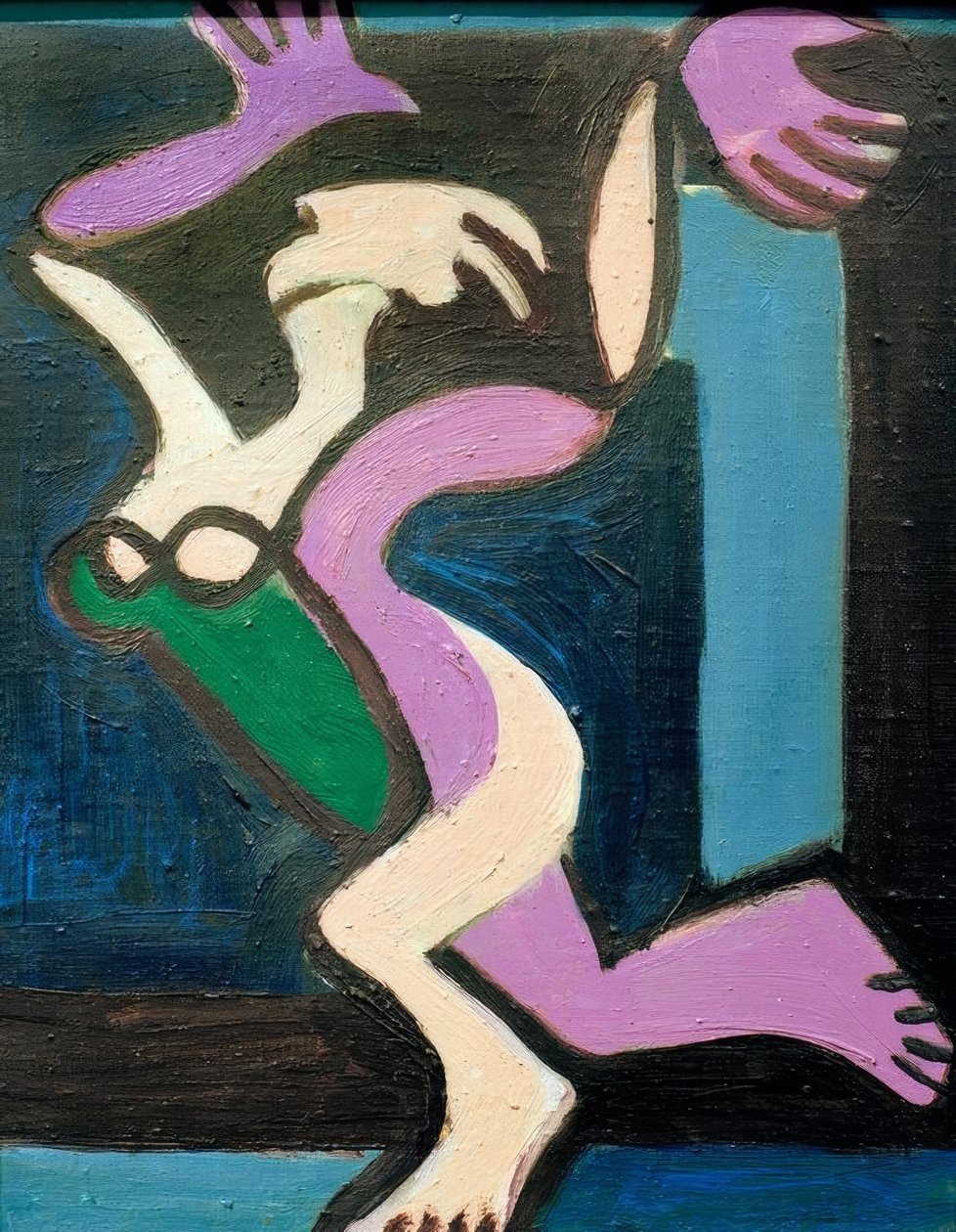 Tančící ženský akt, Gret Palucca od Ernst Ludwig Kirchner
