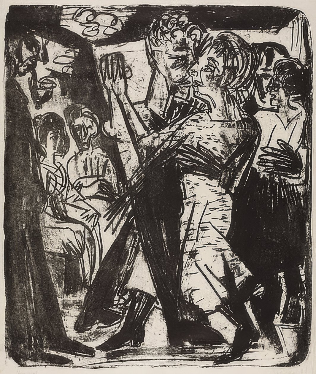 Tančící rolnický pár. 1920 od Ernst Ludwig Kirchner