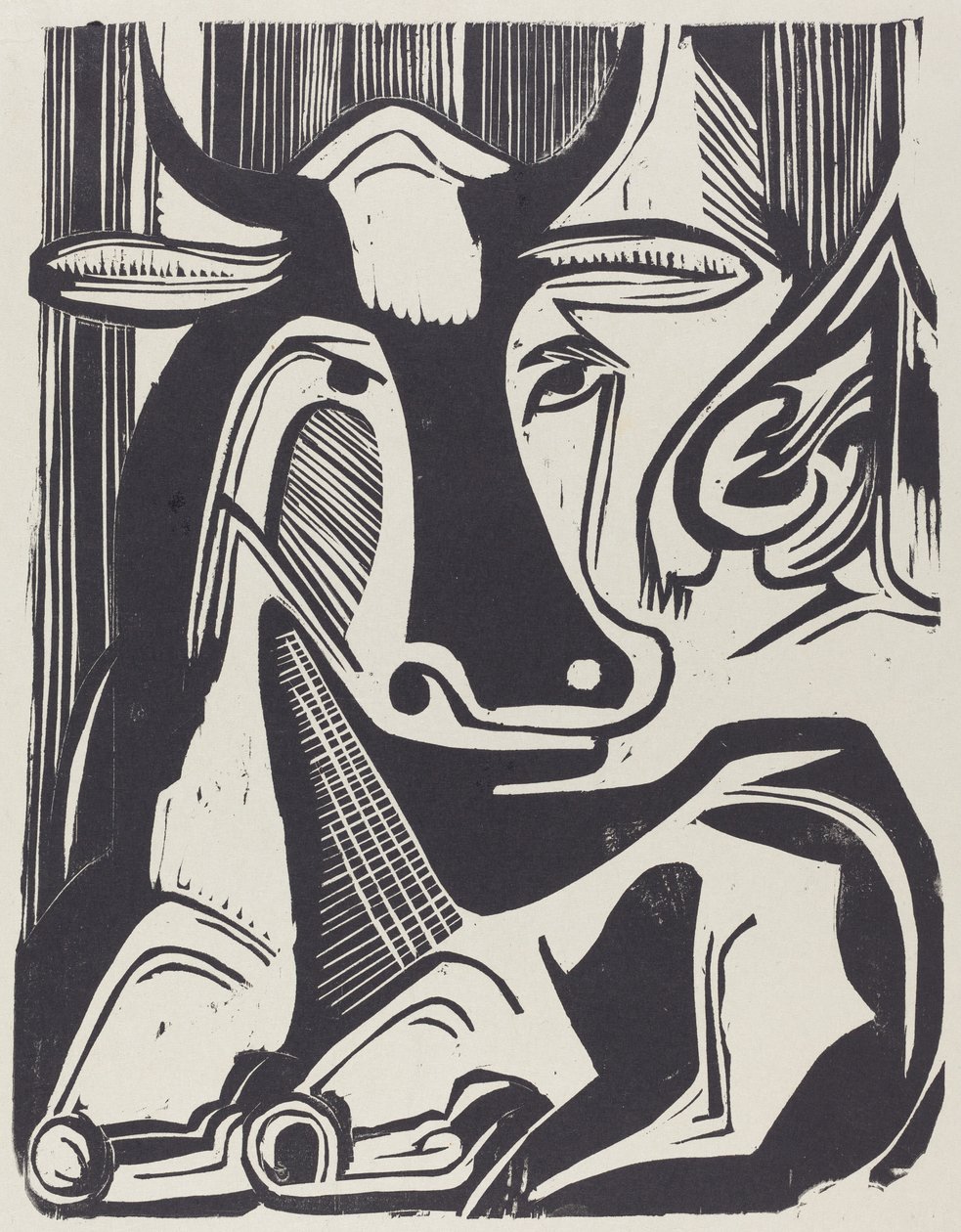 Velká kráva ležící (Grosse Liegende Kuh) od Ernst Ludwig Kirchner