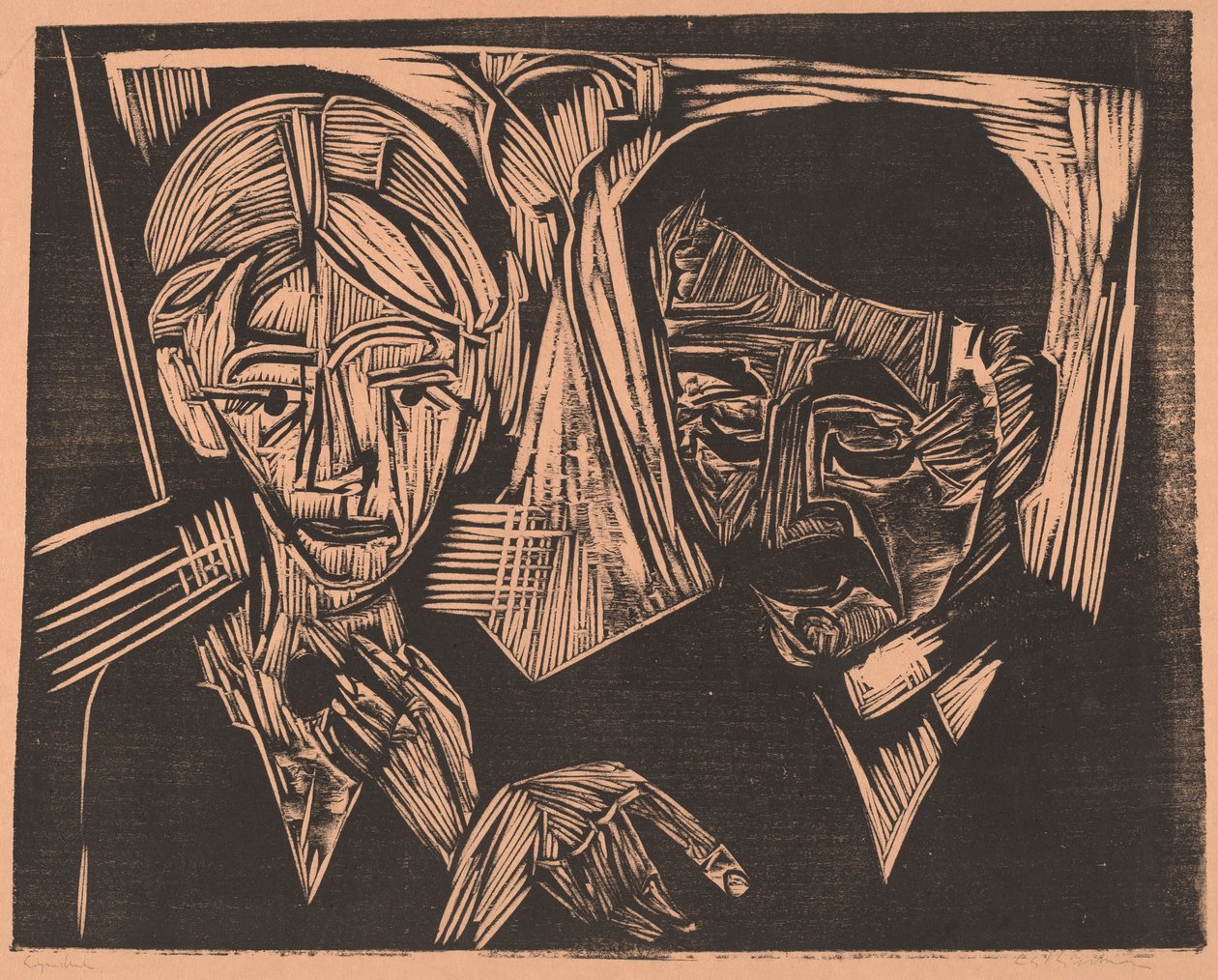 Manželský pár Müller od Ernst Ludwig Kirchner