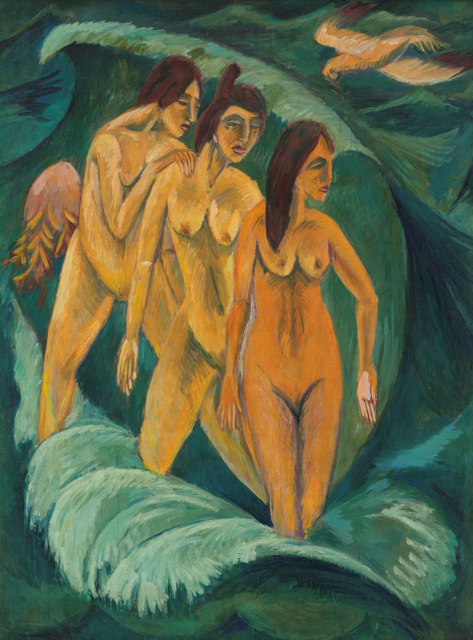 Tři lazebníci, 1913 od Ernst Ludwig Kirchner