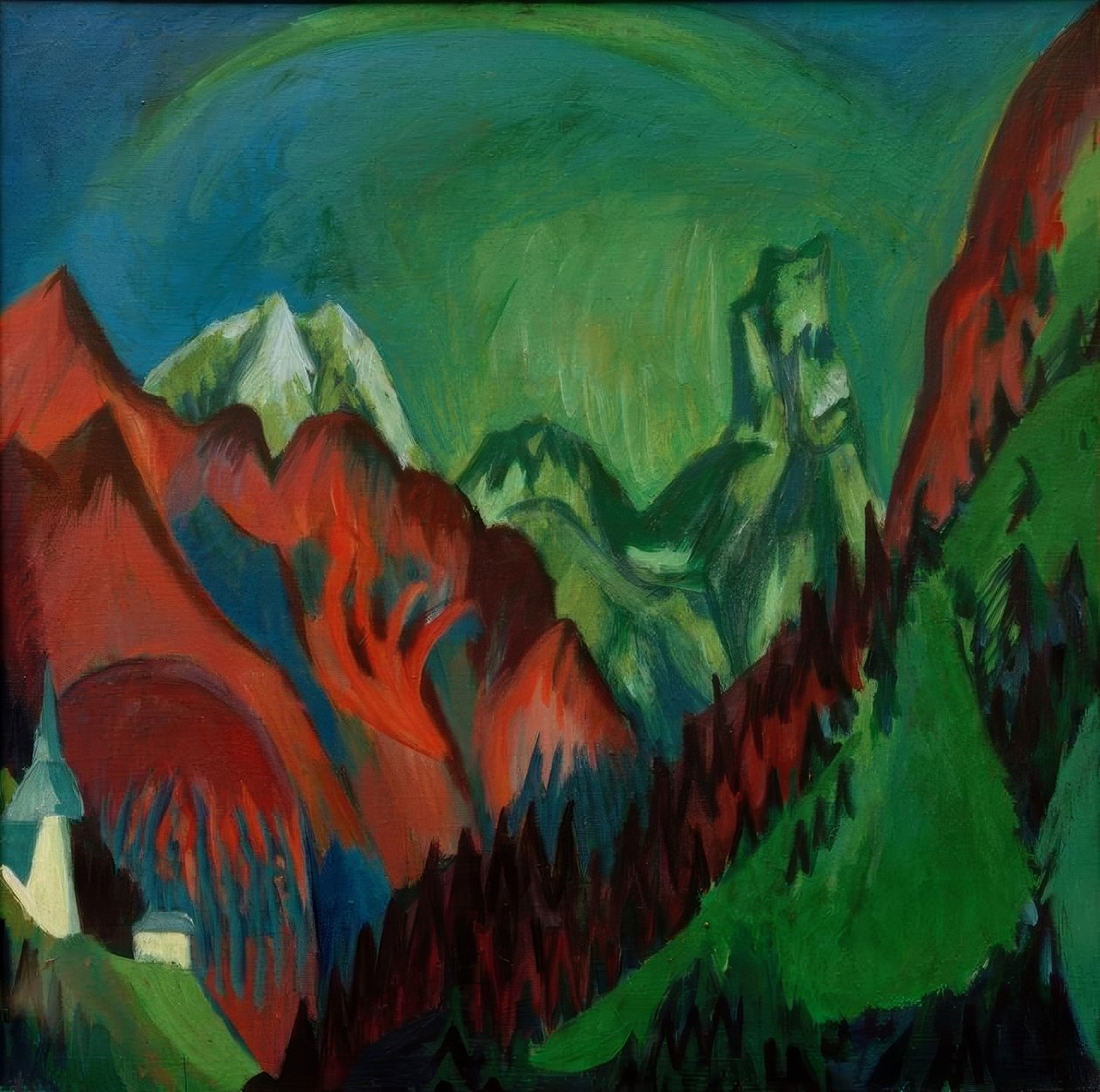 Tinzenhorn - Zügenschlucht bei Mon–stein od Ernst Ludwig Kirchner