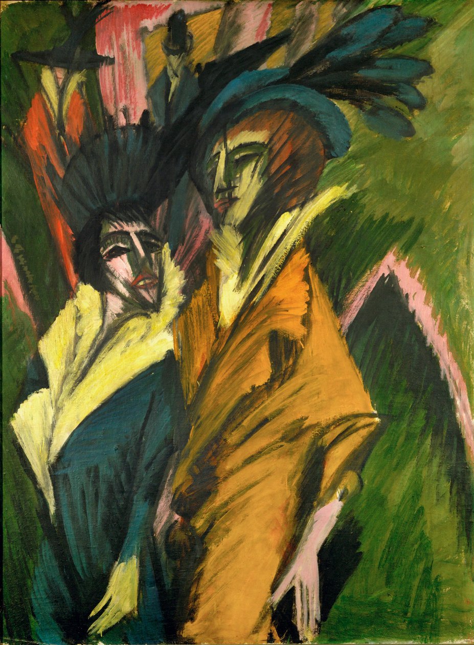 Dvě ženy (olej na plátně) od Ernst Ludwig Kirchner