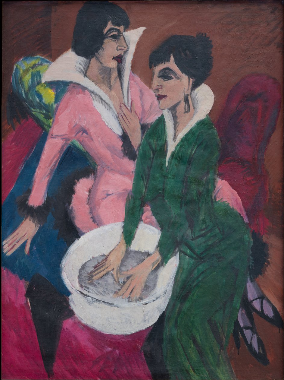 Dvě ženy u umyvadla; Sestry od Ernst Ludwig Kirchner