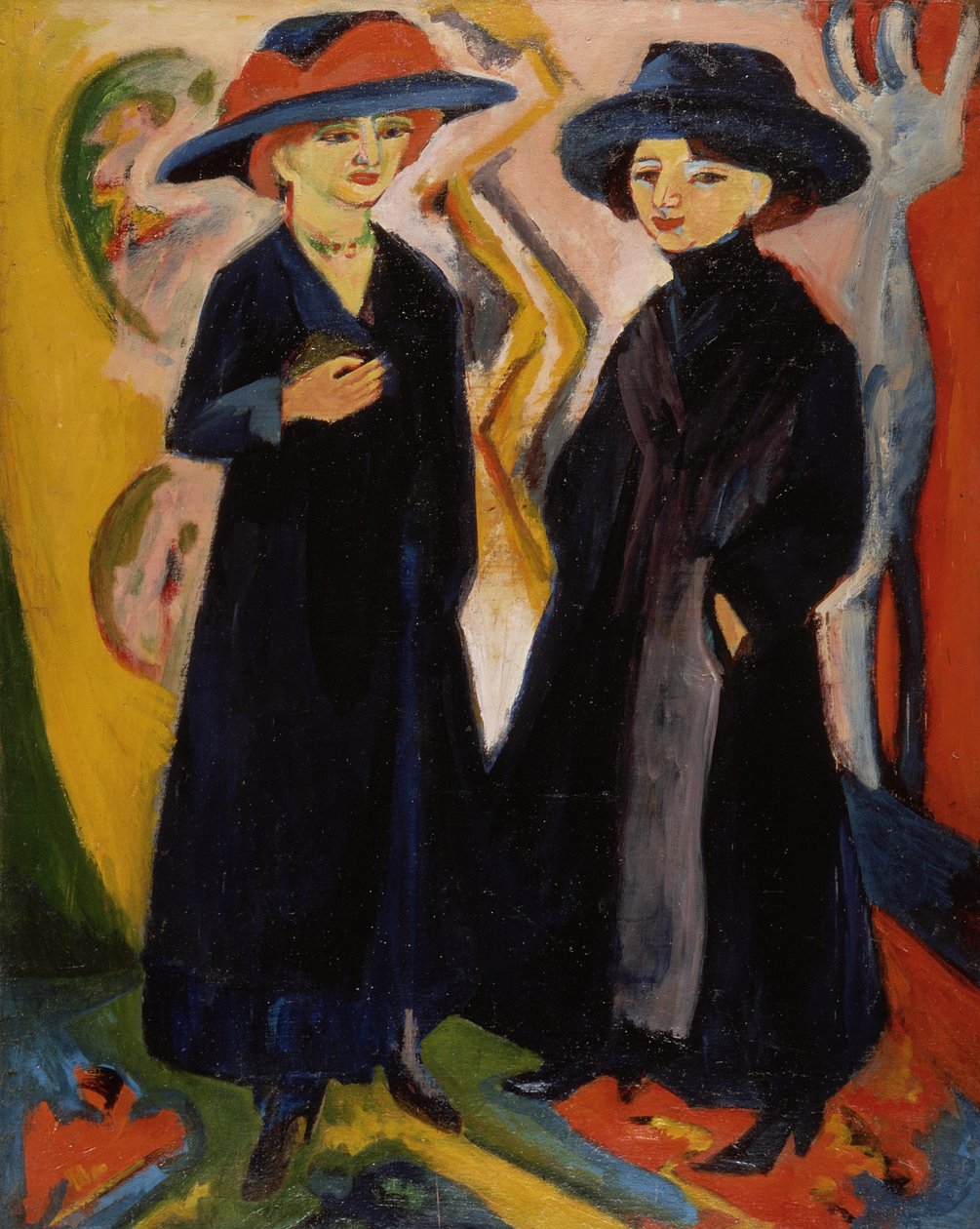 Dvě ženy, cca 10. léta 20. století od Ernst Ludwig Kirchner