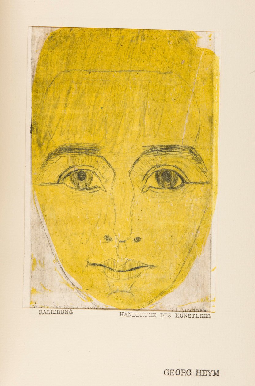 Umbra Vitae (kultura života, portrét Georga Heyma od Ernst Ludwig Kirchner