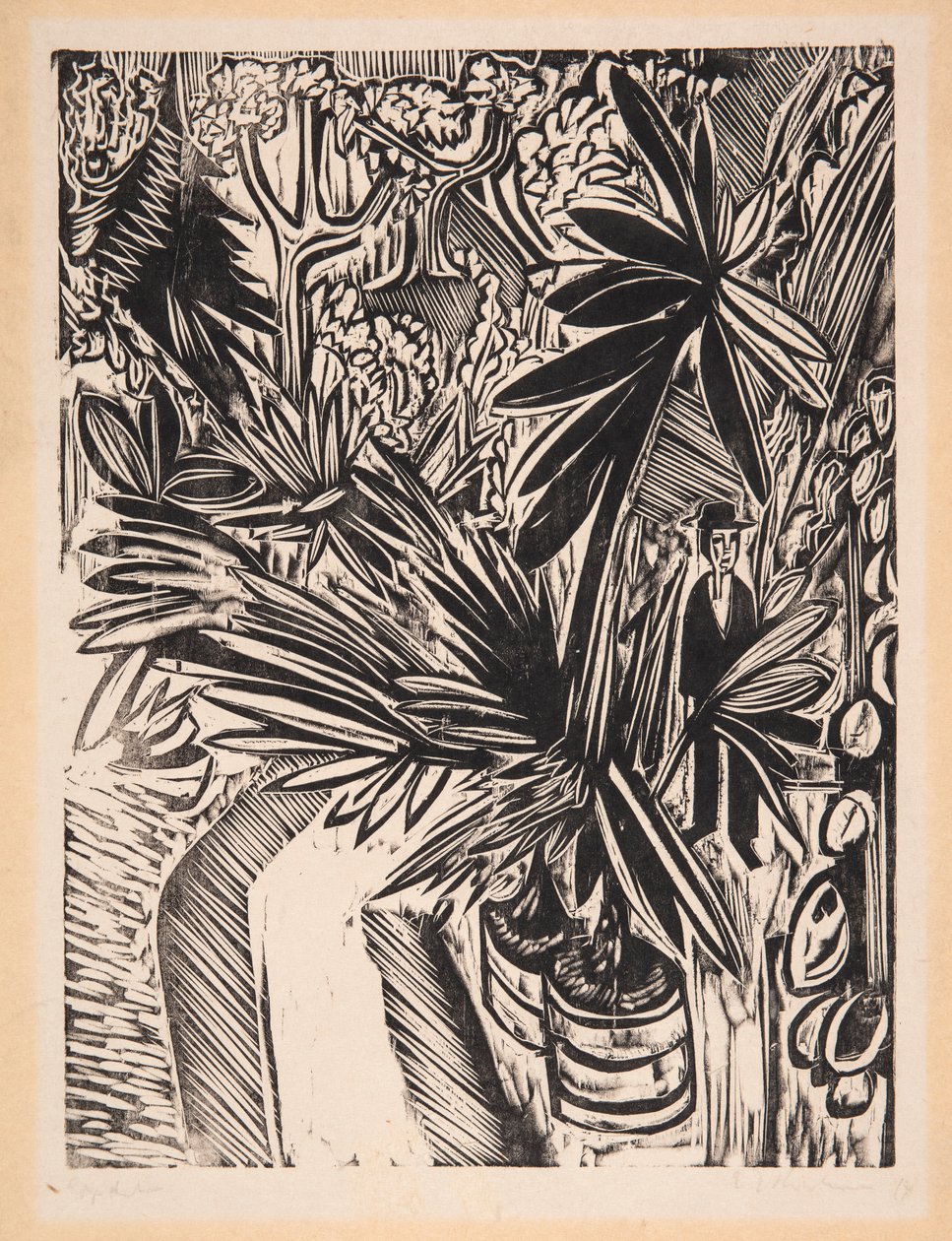 Skleník. Jena od Ernst Ludwig Kirchner