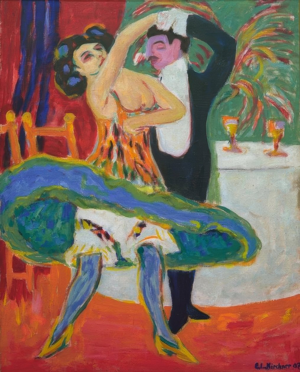 Varieté (anglický taneční pár) od Ernst Ludwig Kirchner