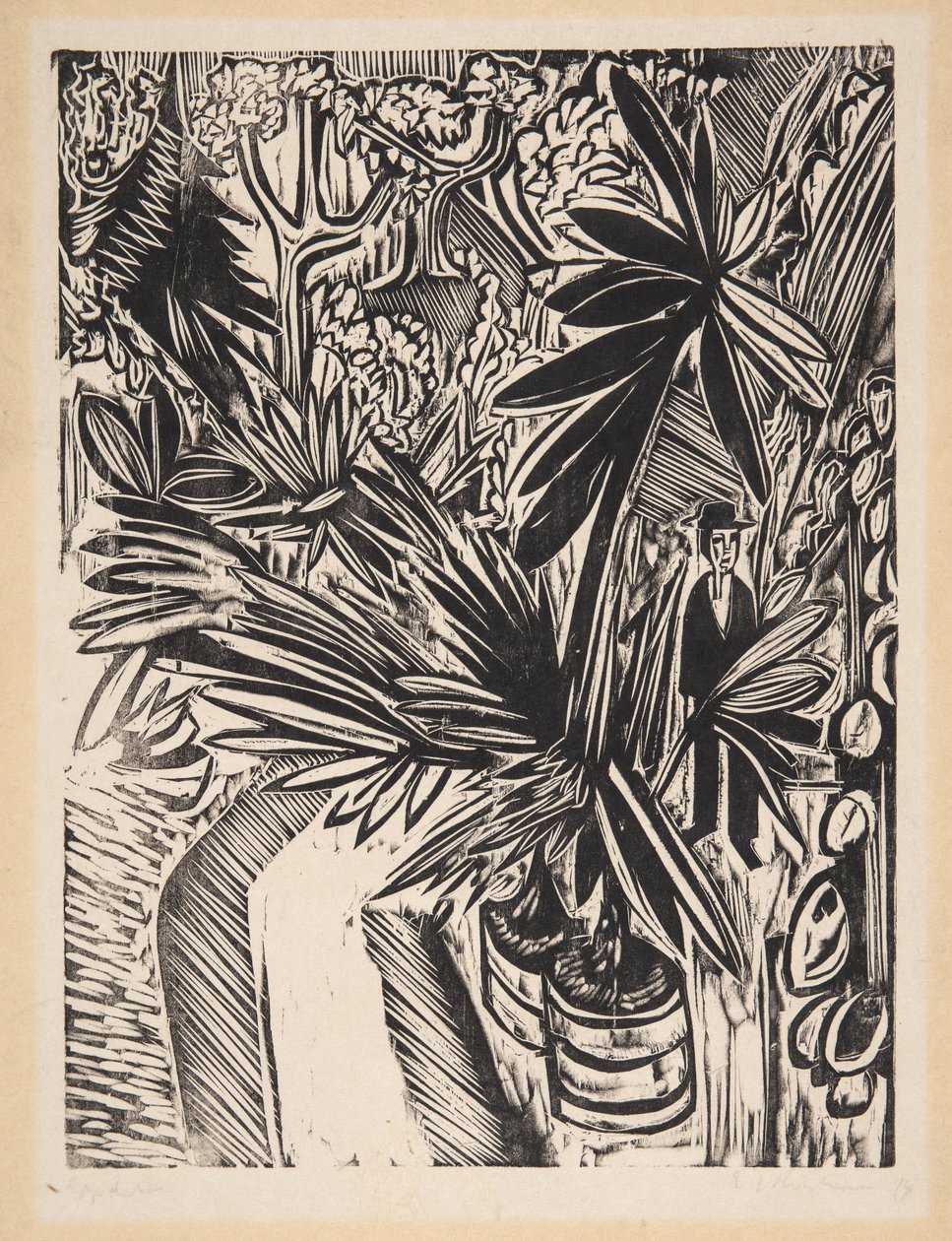 Skleník. Jena od Ernst Ludwig Kirchner