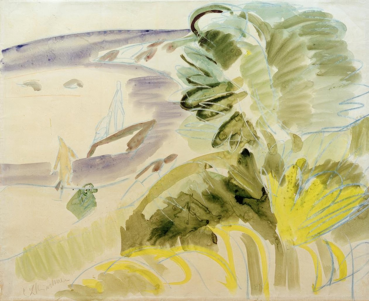 Bílá pláž od Ernst Ludwig Kirchner