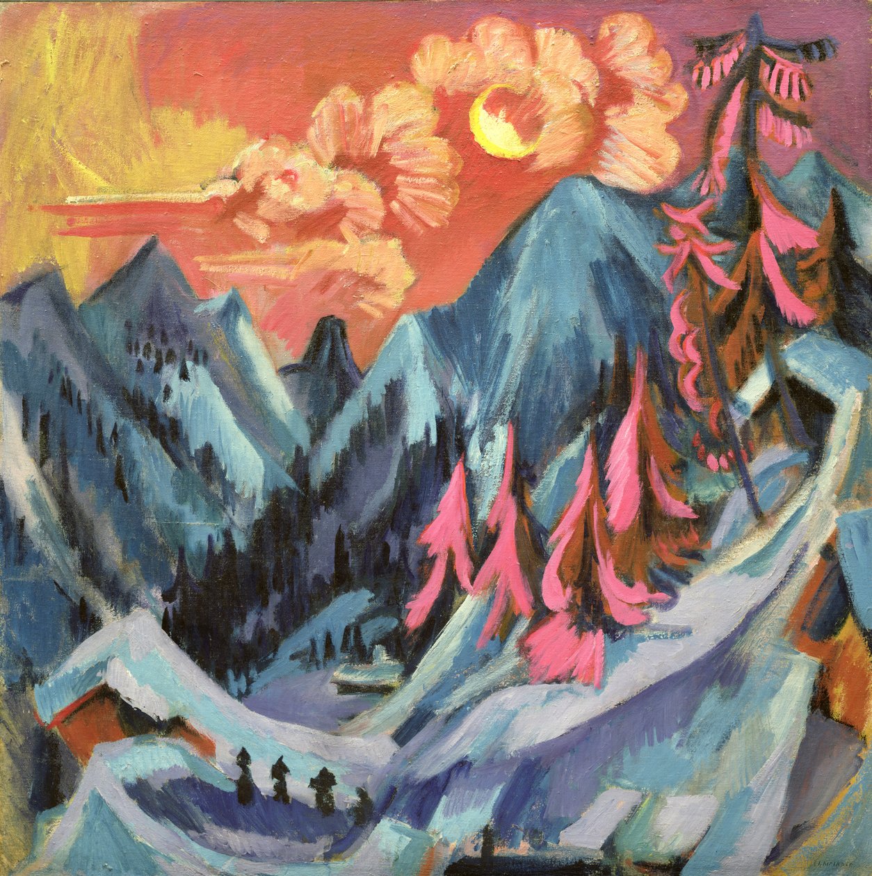 Zimní krajina v měsíčním světle, 1919 od Ernst Ludwig Kirchner