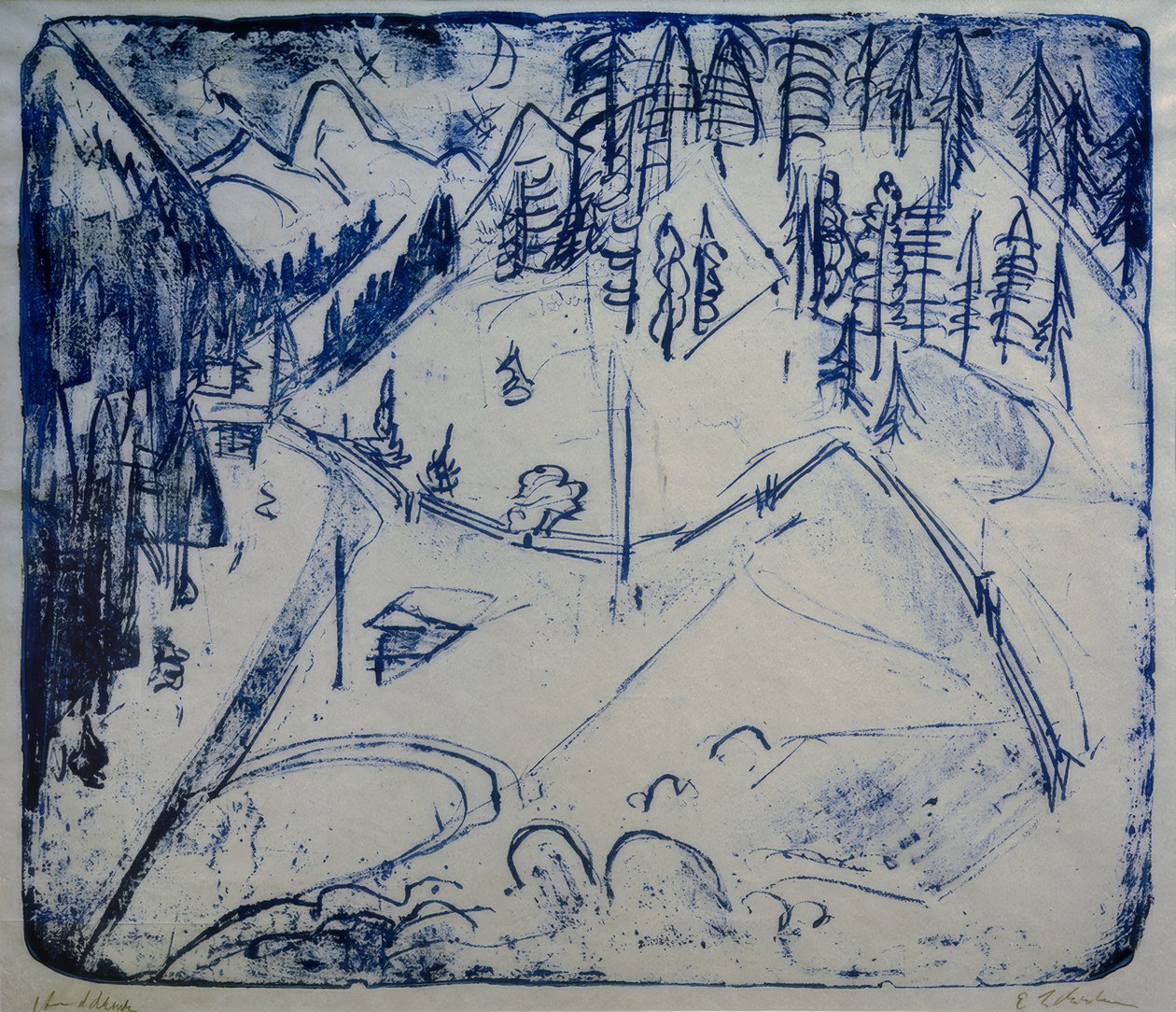 Zimní krajina od Ernst Ludwig Kirchner