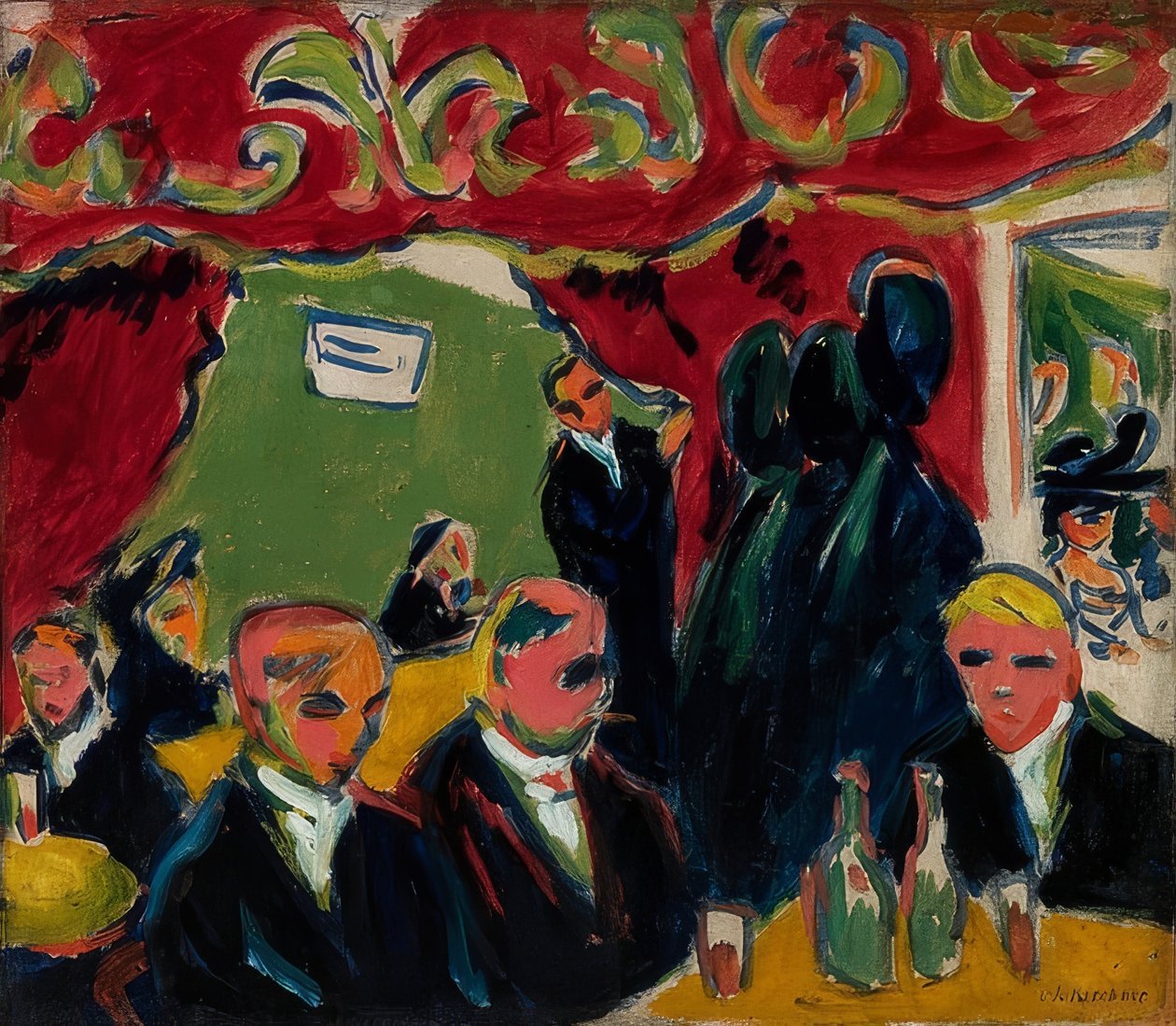 Hostinec. Kolem roku 1909 od Ernst Ludwig Kirchner