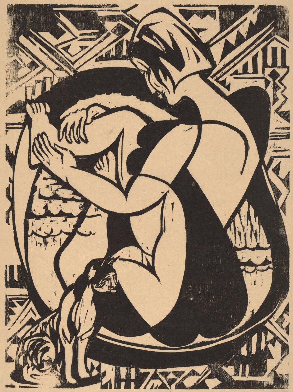 Žena ve vaně od Ernst Ludwig Kirchner