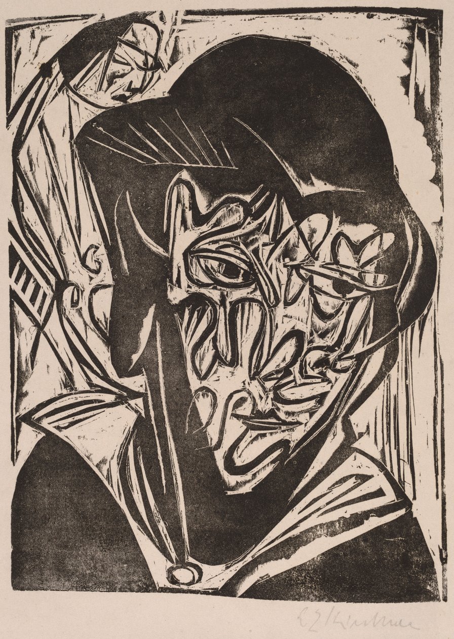 Žena se závojem od Ernst Ludwig Kirchner