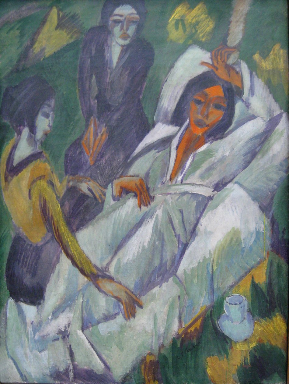 Ženy u čaje od Ernst Ludwig Kirchner