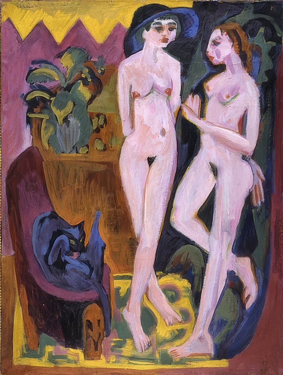 Dva akty v jedné místnosti. 1914 od Ernst Ludwig Kirchner