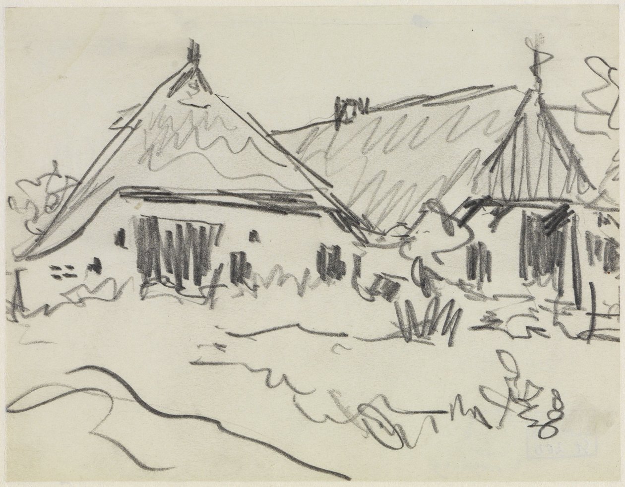 Dva statky na ostrově Fehmarn od Ernst Ludwig Kirchner