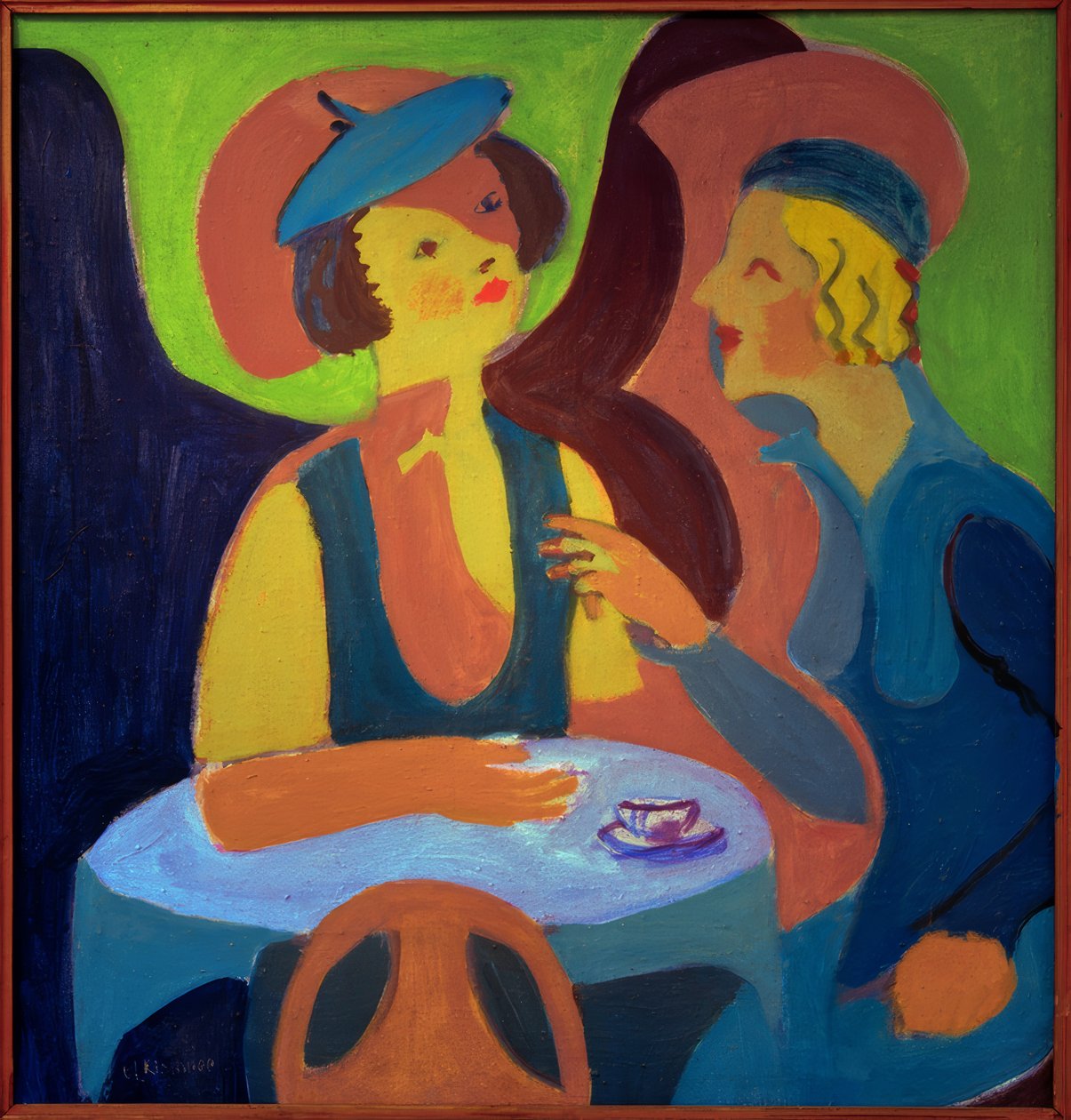 Dvě dámy v kavárně od Ernst Ludwig Kirchner