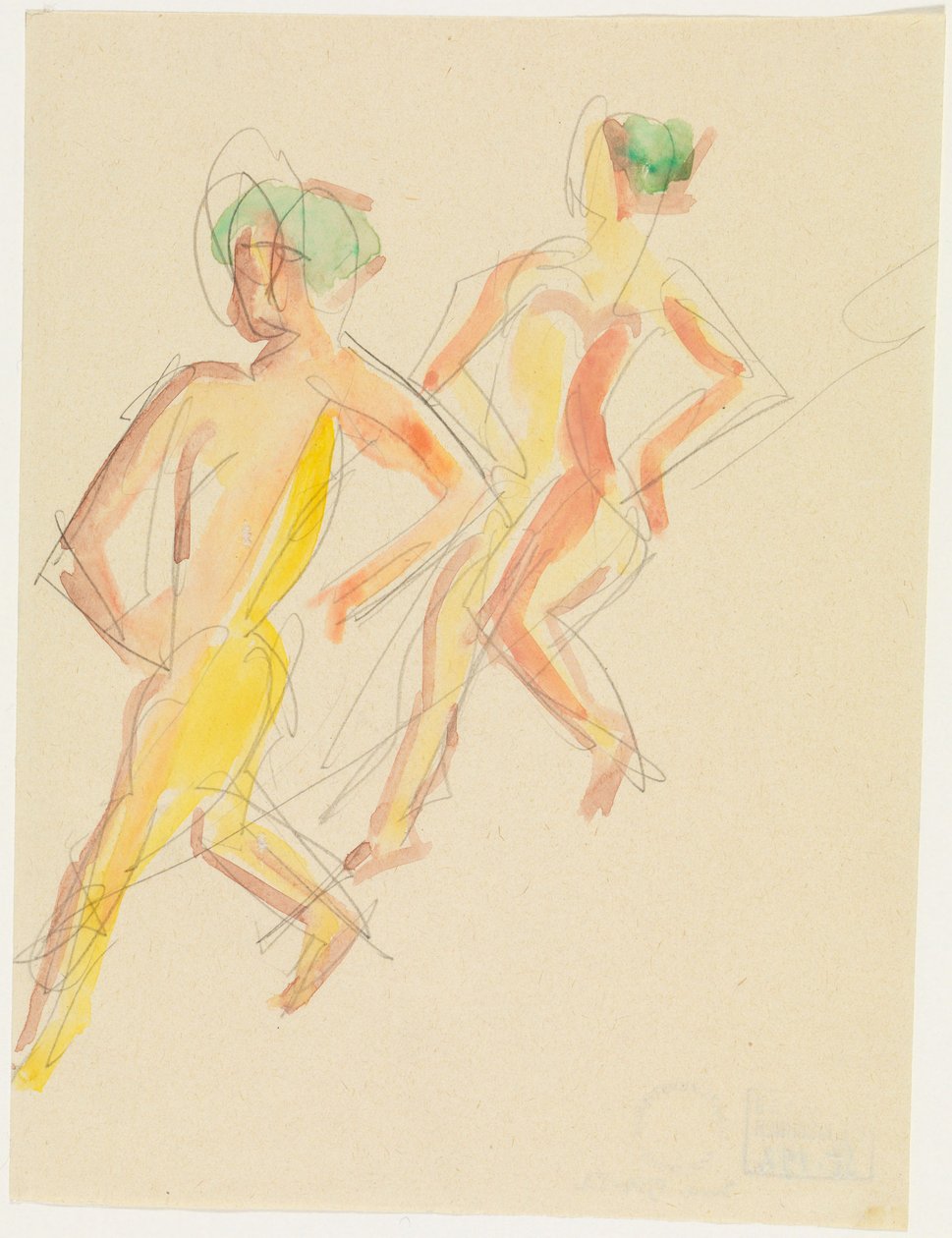 Dva tanečníci od Ernst Ludwig Kirchner