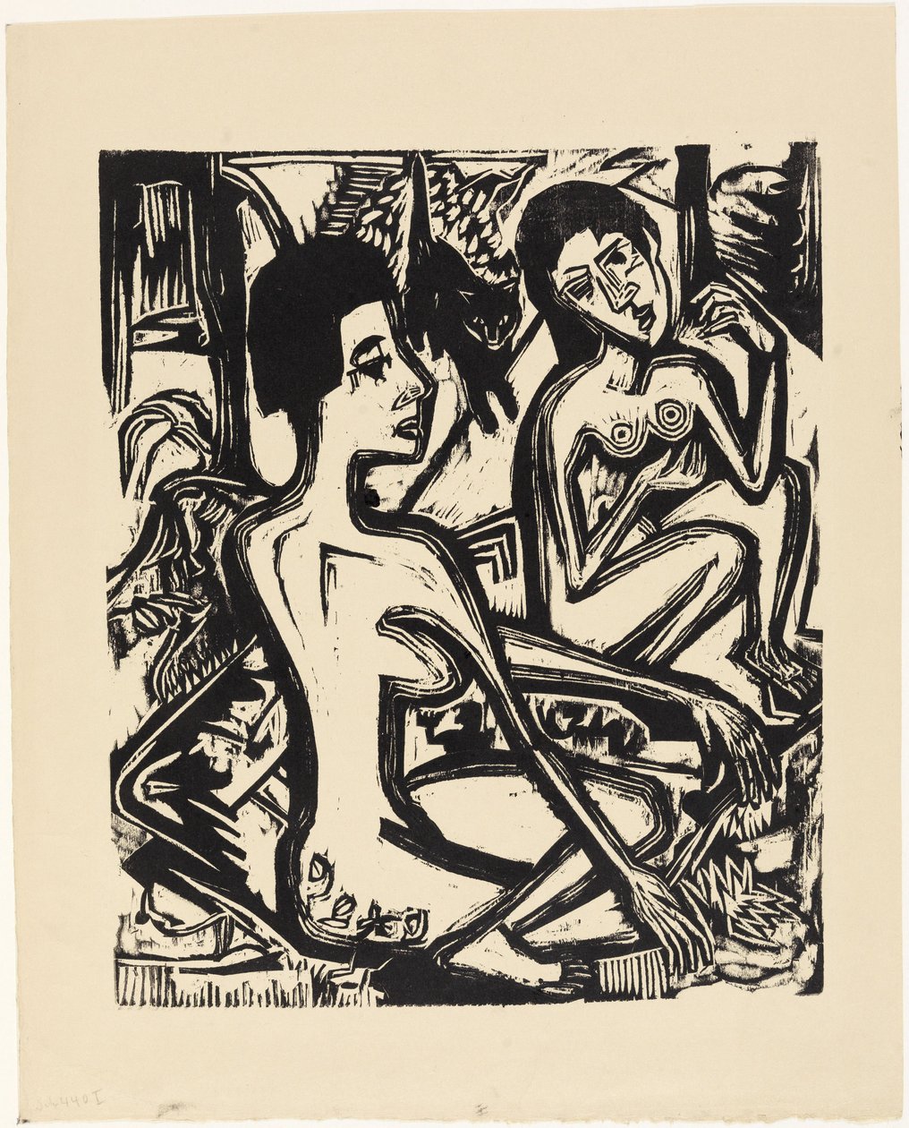Dvě nahé ženy v lese od Ernst Ludwig Kirchner