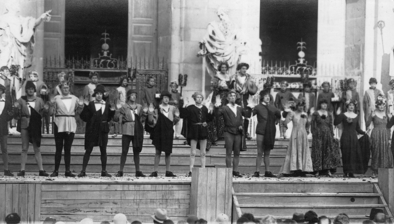 Představení Jedermanna, Salcburský festival, Rakousko, 20. století od Ernst Maier
