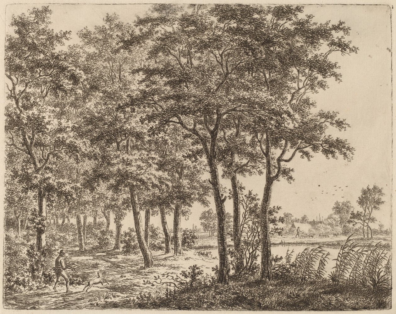 Krajina s rolníkem nesoucím dříví, c. 1800. od Ernst Willem Jan Bagelaar