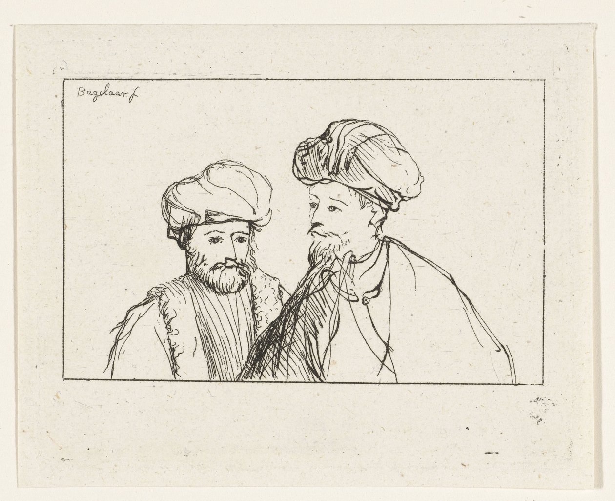 Portrét dvou mužů s turbany od Ernst Willem Jan Bagelaar