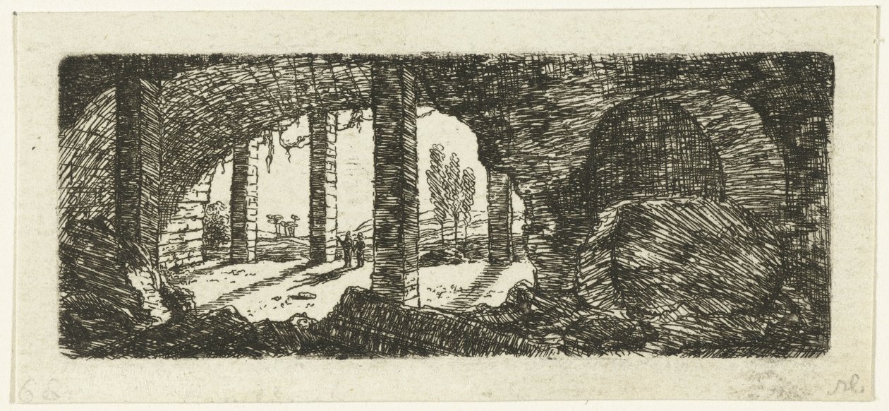 Ruiny pevnosti Sint-Pieter poblíž Maastrichtu od Ernst Willem Jan Bagelaar