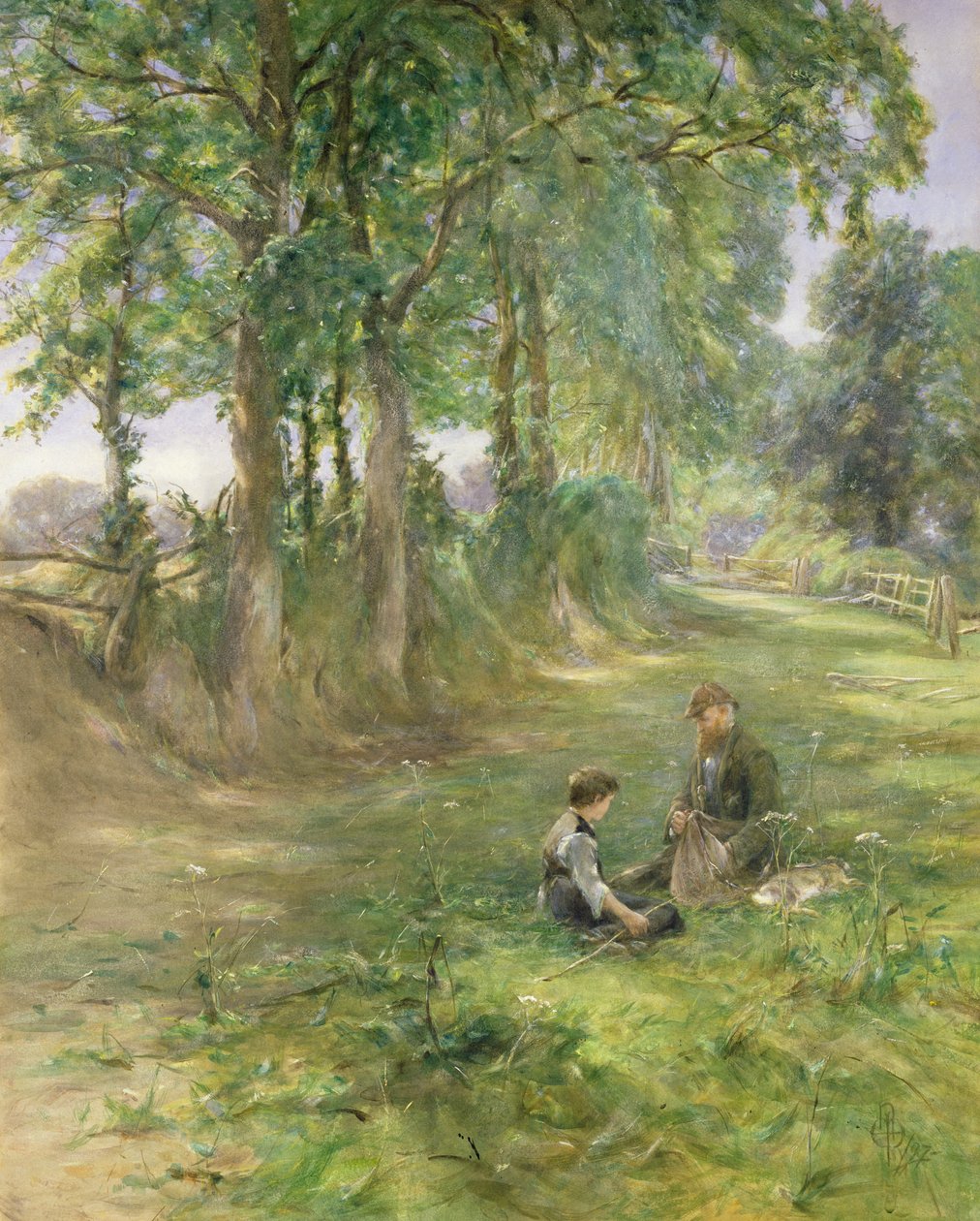 The Gamekeepers Rest, 1897 (wc) od Erskine E. Nicol
