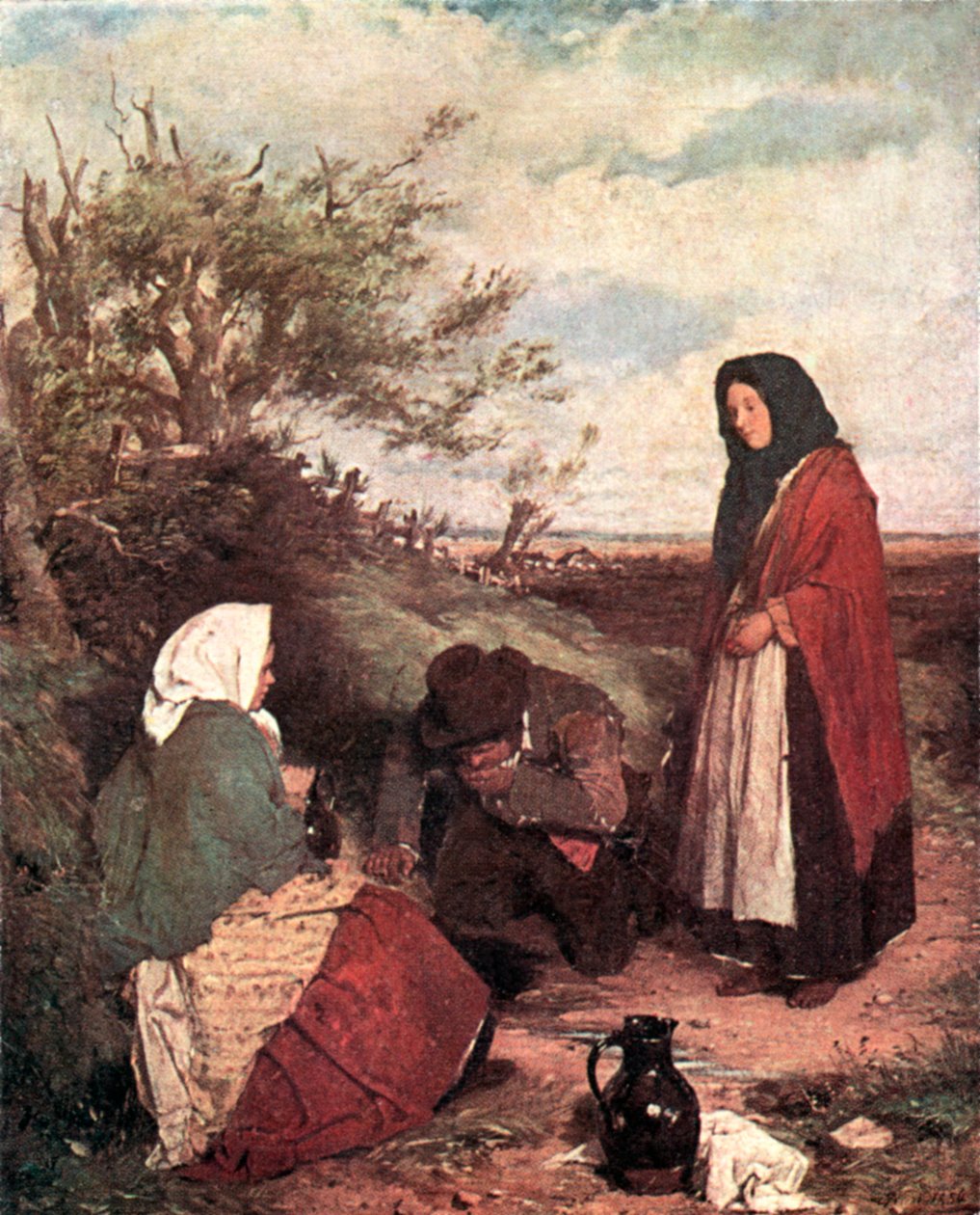 Cikáni na cestě (barevná litografie) od Erskine Nicol