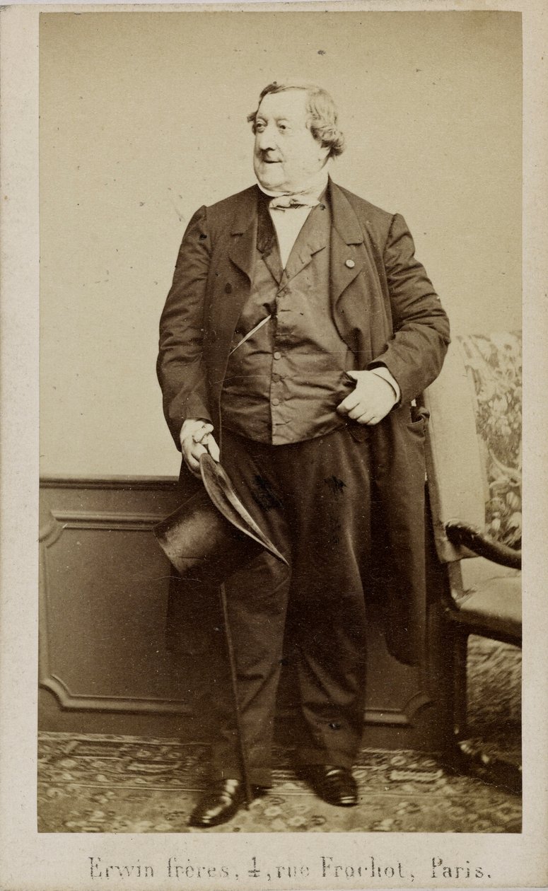 Portrét skladatele Gioachina Antonia Rossiniho 1792-1868, počátek 60. let 19. století. od Erwin Hanfstaengl