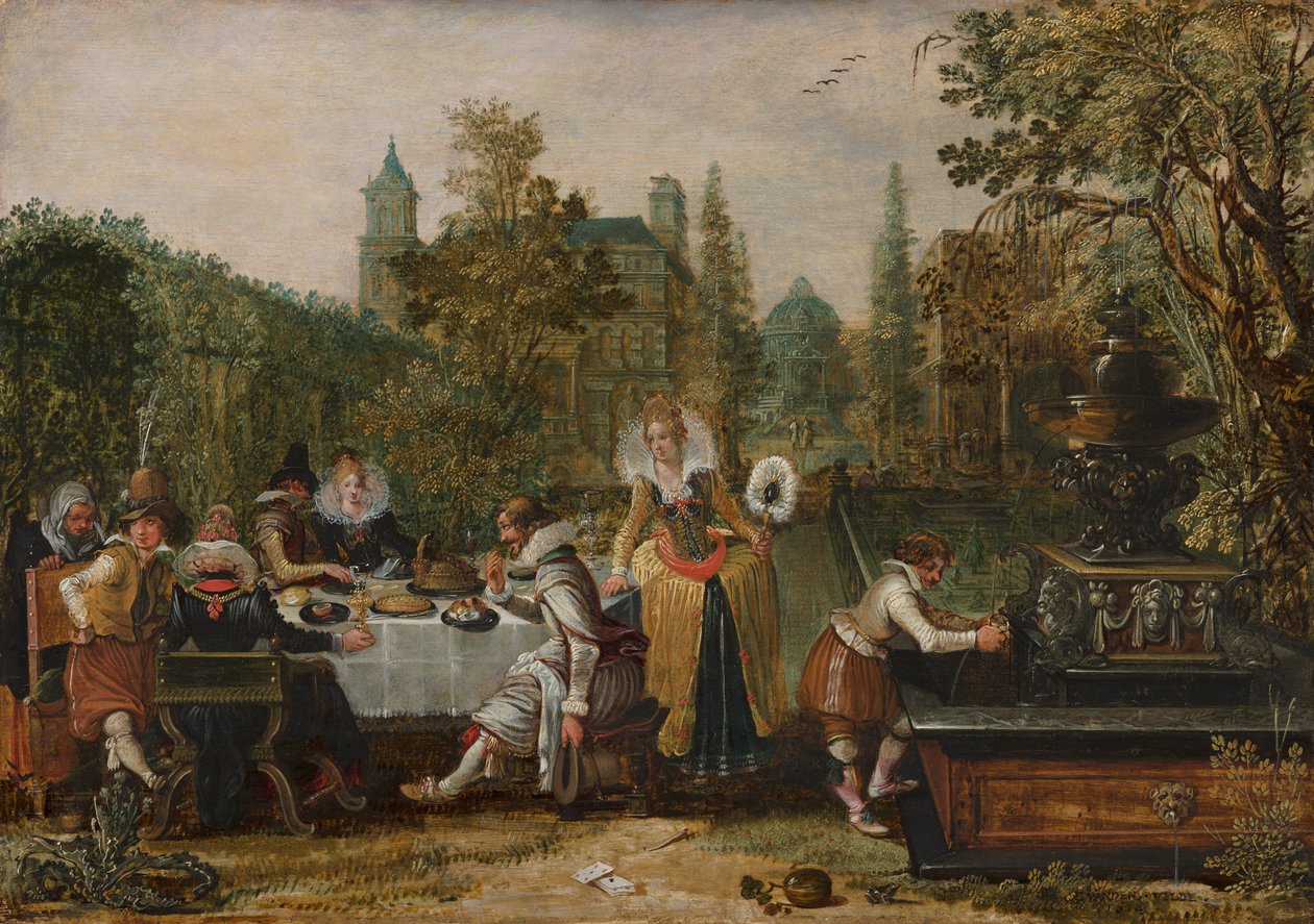 Veselá společnost v parku, 1614 od Esaias van de Velde