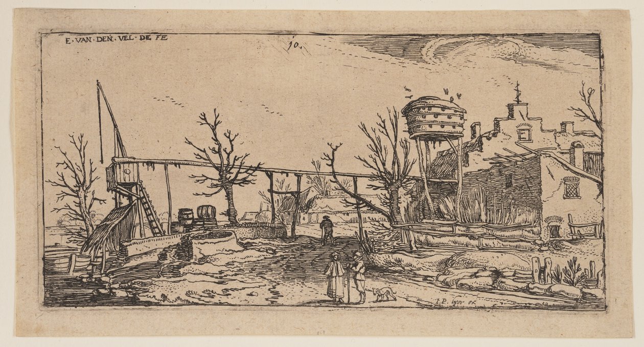 Krajina s pivovarem, od Landscapes od Esaias van den Velde I