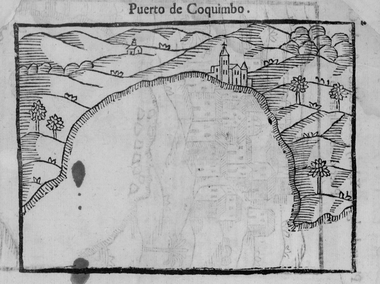 Přístav Coquimbo od España Fondo Antiguo de la Biblioteca