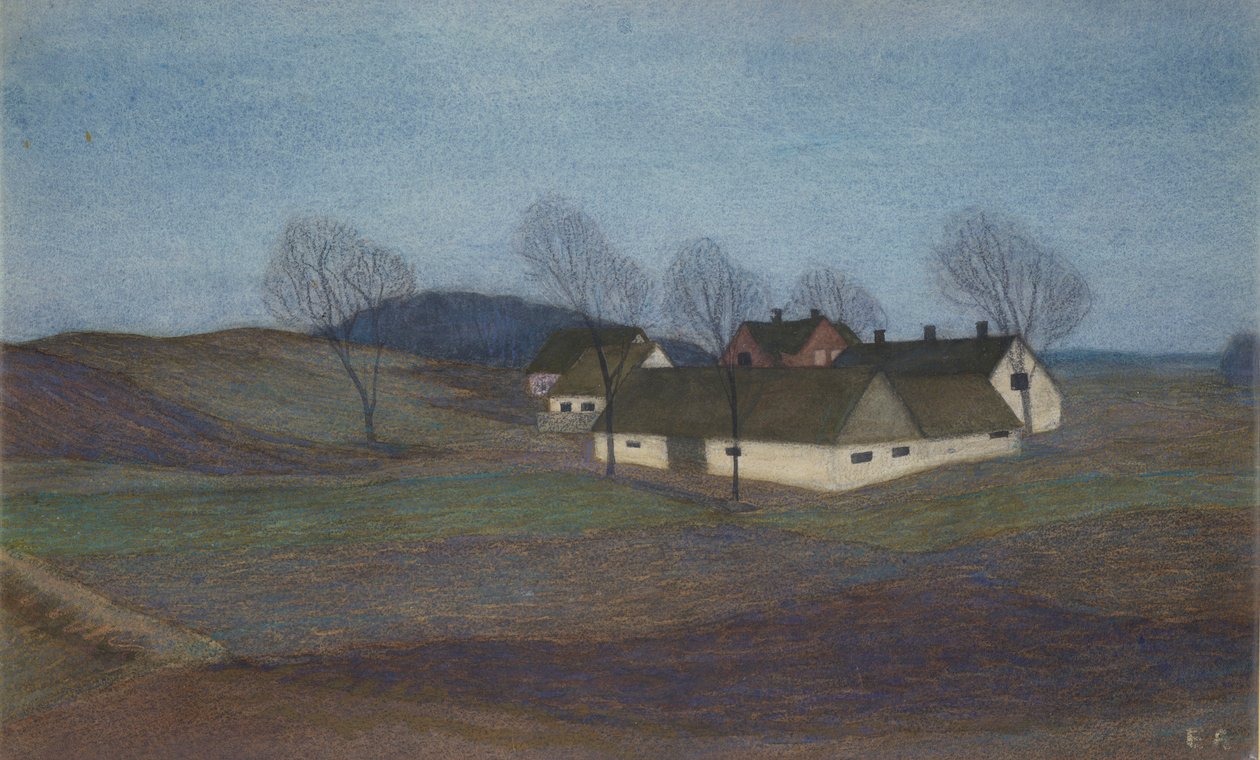 Zélandská farma (pastel) od Ester Almqvist